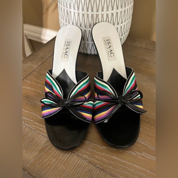 Isaac Colorful Kitten Heel Designer Isaac Mizrahi Italian Women's Size 9 - Picture 11 of 16